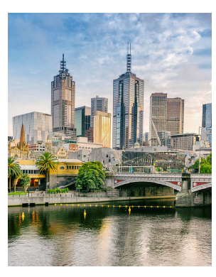 Melbourne skyline along the Yarra River, Australia